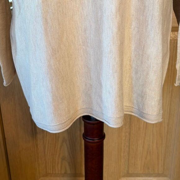Chico’s Tan Light Weight Long Sleeve Sweater Large - Picture 2 of 6